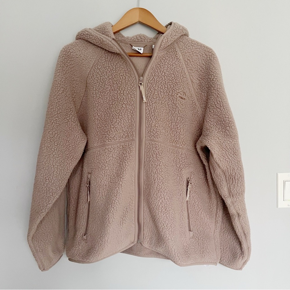 Aritzia Taupe Hooded Sweatshirt
